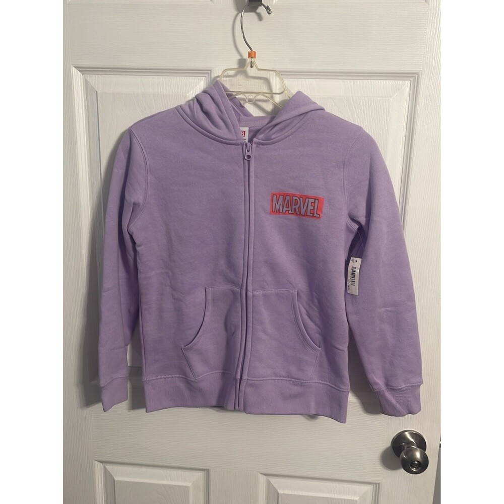 Marvel Girls Fleece Zip Up Hoodie  Size 12  New